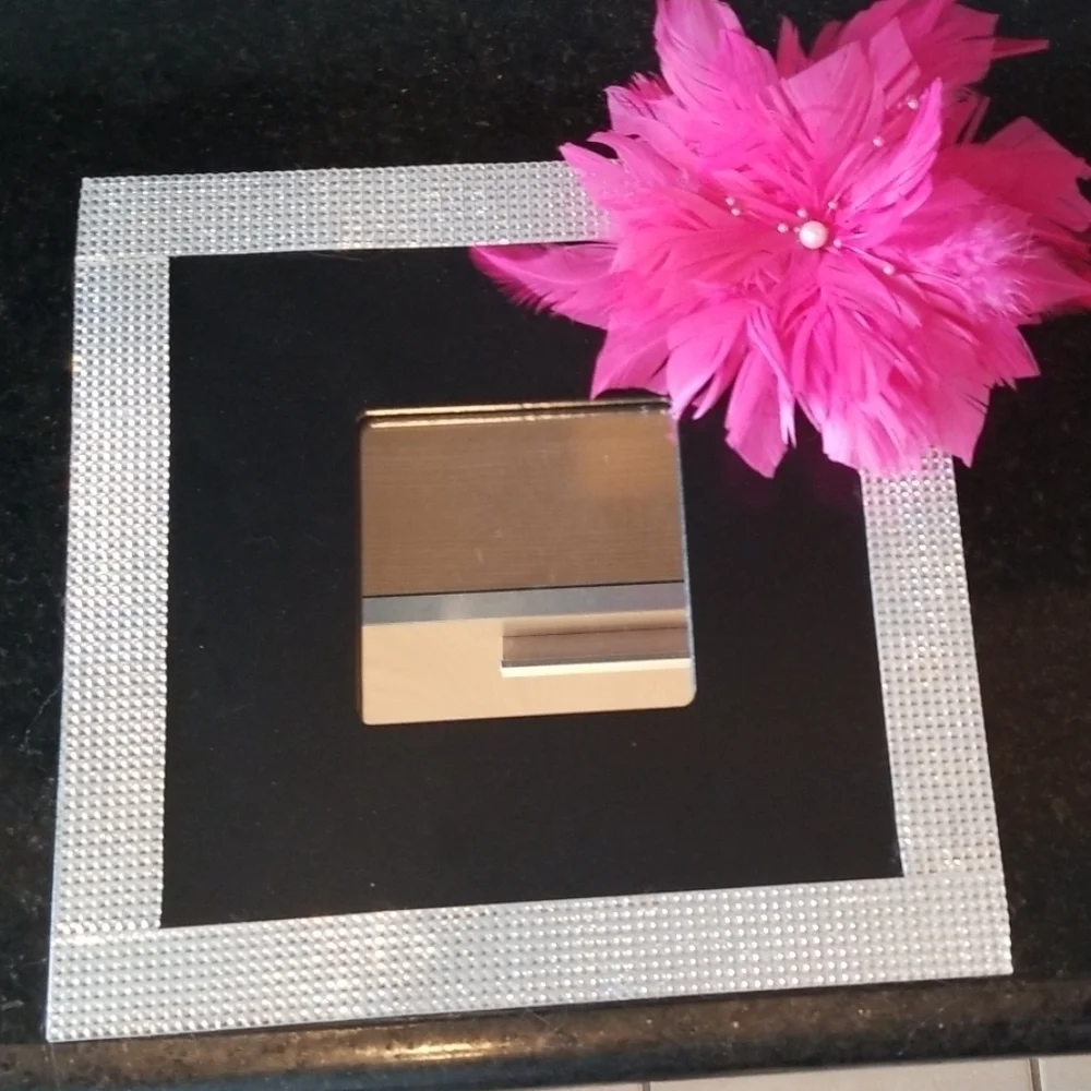 Rhinestone bling wall mirror